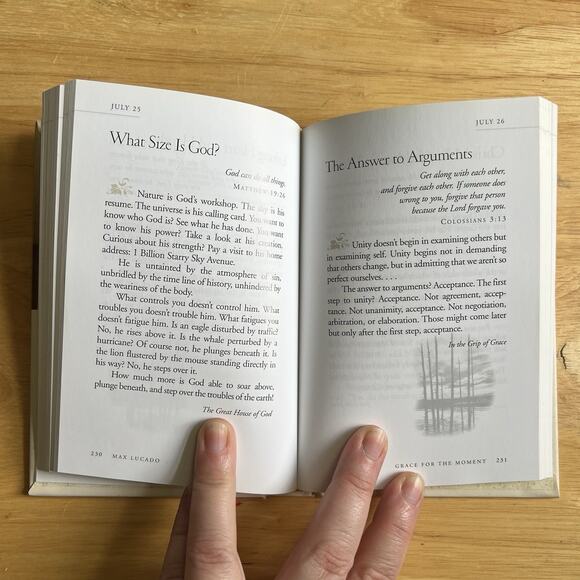 Grace For The Moment Max Lucado Hardcover Book Inspirational Daily Devotional - Picture 6 of 8